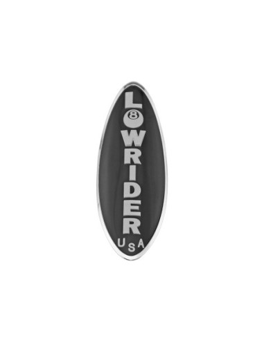 Lowrider USA Name Plate Black/White.